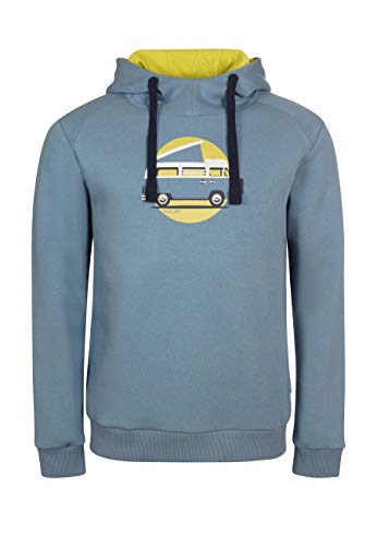 ELKLINE Herren Hoodie Team Player VW Bulli Print 1031093, Farbe:ashblue, Größe:XXL