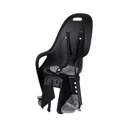 POLISPORT 8408200002 - Seggiolino posteriore KOARI per bicicletta con ruote da 26'' a 29'' adatto a bambini con peso massimo di 22kg con ancoraggio al portapacchi colore Nero/Grigio