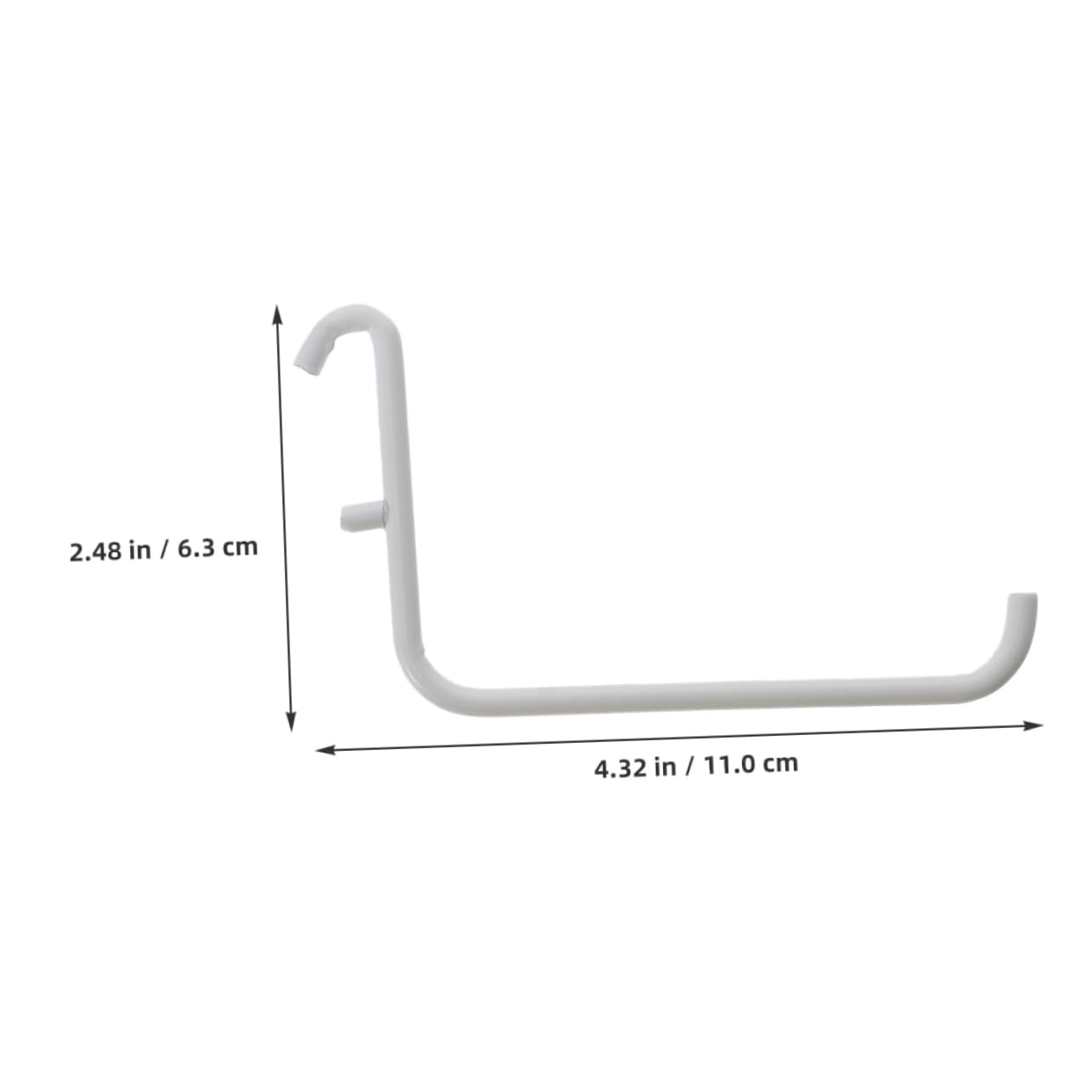 FOYTOKI Space-saving Desktop Hooks 3 Pack Heavy Duty Iron Pegboard Hooks Locking Design Wall Mountable