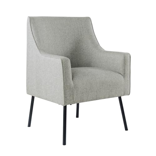 Sillón Moderno Tela Gris Claro miniatura 1