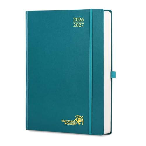 POPRUN 2026-2027 Daily Planner One Page Per Day Even Weekends (A4 Large Size - 8.5" x 12") - Academic Calendar Book(July 2026 - June 2027), 2026 Day Appointment Book, Hardcover - Pacific Gre