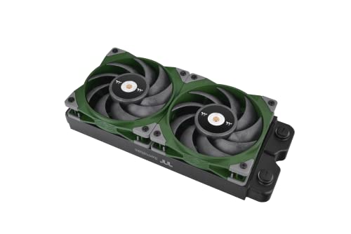 Image of Thermaltake TOUGHFAN 12 Racing Green High Static Pressure Radiator Fan (Single Fan Pack) Quiet Case Fan PWM 500~2000rpm Green
