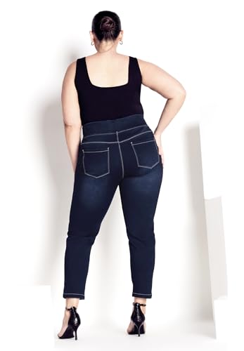 Women's Plus Size Tall Butter Denim Pull-On High Rise Jean2