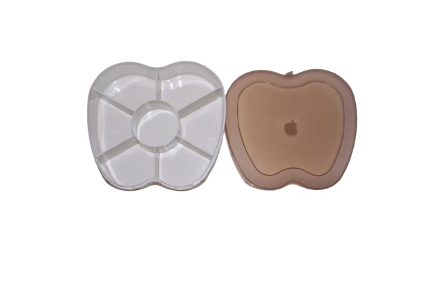 SHREEJI PLASTIC Big Plastic Long lastic Apple Shape Masala Box Spice box (White)