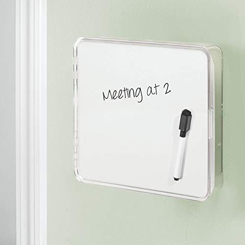 mDesign - Sleutelkastje - met whiteboard en sleutelhaken/praktisch en stevig plastic/compact - doorzichtig/wit - Image 5