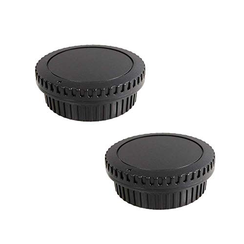 Camara Body Cap & Rear Lens Cap for Canon EOS 5D IV 90D 800D / Rebel T8i T7i T6i SL3 SL2 SL1 Camera Body & EF Lens (2 Sets)