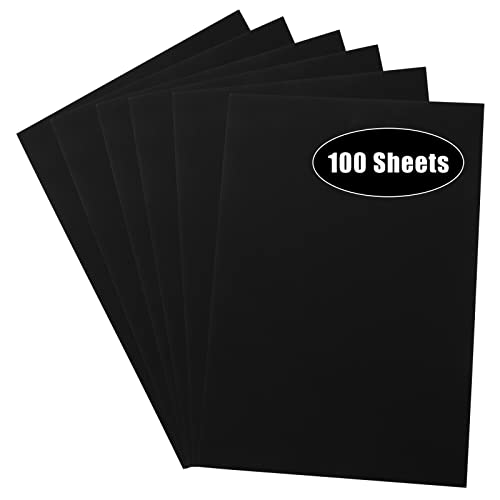 AKOLAFE A3 Black Card 100 Sheets Black Paper A3 Size Cardboard 250GSM Thick Card Stock for Cards Making Arts and Crafts DIY