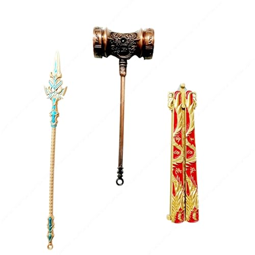 Image of Comic Online Game Model Toys, 3D Simulation Model Toy Hammer and Toy Model Set Action Figures - Random Colour Dispatched