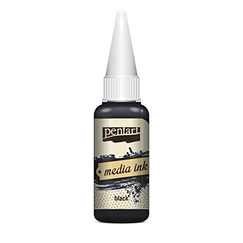 ARTSERVICE-TUBE Alcohol Ink Tinta pentart, Pigmento de tinte, tinta de sello, color de pintura (43 negro)