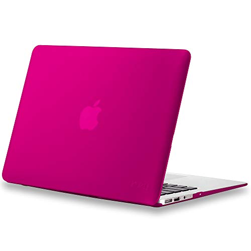 Kuzy Compatible with MacBook Air 13 inch Case A1466 A1369 for Older Version 2017 2016 2015 Soft Touch Hard Shell Cover for Apple MacBook Air 13.3 inch, Raspberry