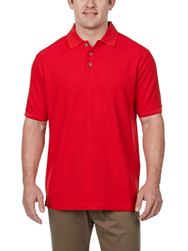 Kirkland Signature Men’s Pique Polo (L, Red)