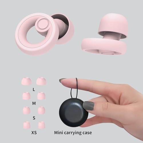 Image of Jayine Ear Plugs for Noise Cancelling Ear Protection EarPlugs for Sleep,Concerts,Work,Study,8 Size Eartips with Small Box,Perfect -30dB Silicone Earplugs for Noise Reduction