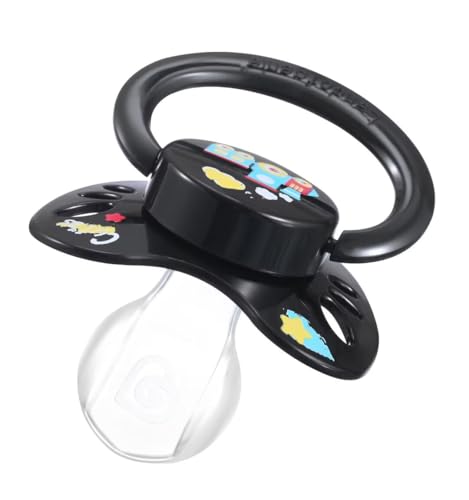 Image of Landofgenie Adult Sized Pacifier Set BigShield Cute Print Pacifier 2-Pacifier Pack