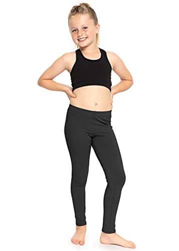 STRETCH IS COMFORT Girl's Cotton Footless Leggings Set of 3 Pieces | Stretchy | Size 2-142