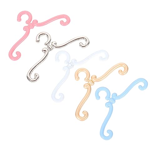 SUPVOX 2sets Mini Doll Hangers Set Metal Doll Clothes Support Zinc Alloy Coat Rack 25pcs*2