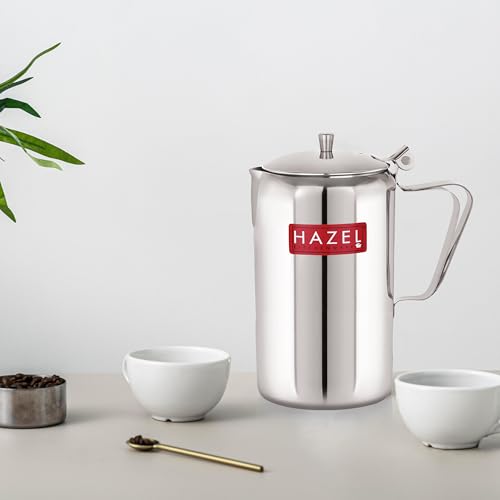 Image of HAZEL Stainless Steel Water Jug - 1800 ml Pitcher Jar for Dining Table | Steel Jug for Water & Milk Pourer