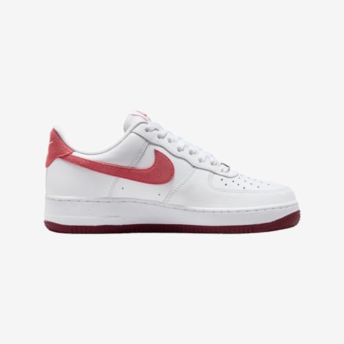Nike Air Force 1 Low WMNS Shoes, White/Team Red/Dragon Red/Adobe, Size 103