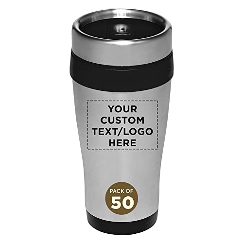 Custom Insulated Stainless Steel Travel Mugs 16 oz. Set of 50