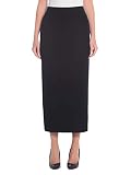 MISOOK Knit Straight Skirt - Pull On Closure, Machine or Hand Wash Cold Water, No Iron - Black (Medium)