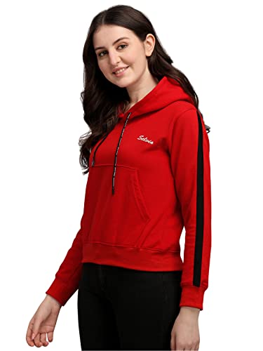 Image of Selvia Cotton Blend Women Hooded Sweatshirt