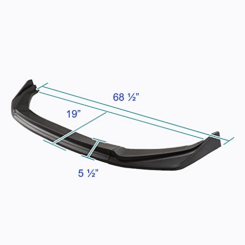 Spec-D Tuning Matte Black Front Bumper Lip Spoiler Splitter Body Kit 3PC Compatible with 2014-2017 Honda Fit by SPEC-D TUNING - Image 4