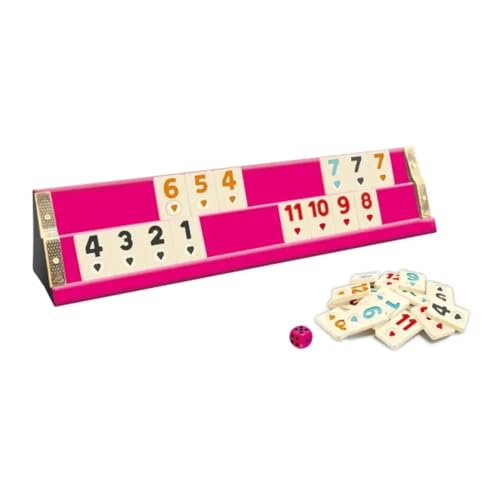 Star-Rummy Spiel Set aus massiv Holz mit Melamin Steinen, Rommé, Okey Set, Gesellschaftsspiel, Familienspiel