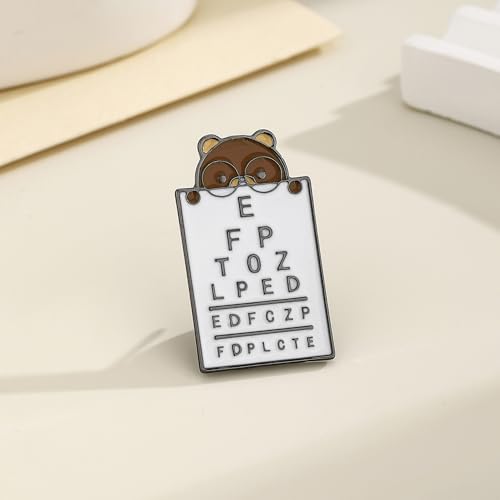 Image of Medical Optometrists Enamel Brooch Ophthalmology Vision Test Optometry Pin Jewelry for Doctor Nurse Backpack Lapel Badge