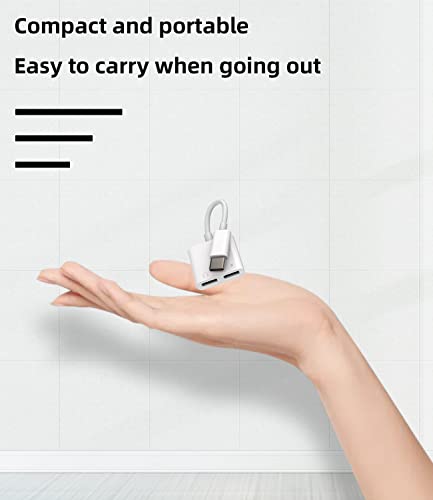Zoyuzan Dual Usb-C Headphone Splitter 2In1 Dac Type C Jack Aux Charging Dongle Charger Audio Adapter Cable Compatible For Samsung Lg Apple Iphone15 Pro Max Plus Ipad Pro Air Mini Thunderbolt Cord Accessories thumb #1