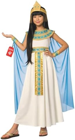 Morph Cleopatre Girls' Egyptian Costume, Cleopatra Carnival Costume, Sizes S, M, L