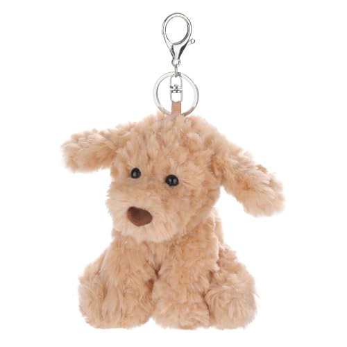 Image of Apricot Lamb Toys Plush Puppy Stuffed Animal Soft Keychain for Bag 4 in