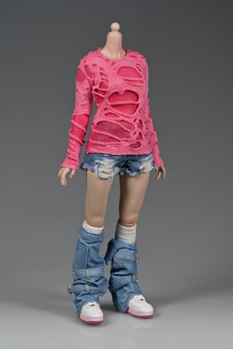Vêtements 1/6 pour figurine PH TBL : sweat à capuche rose - 3