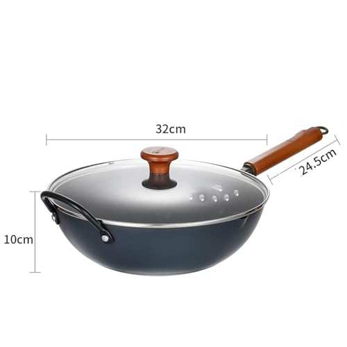 Wok antiadherente con tapa de vidrio y mango desmontable miniatura 2