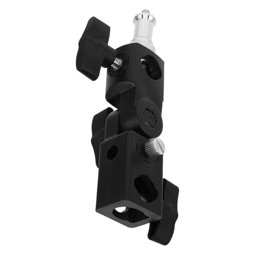 Adaptador de soporte de flash Alipis con zapata y abrazadera de metal y ABS para estudio compacto