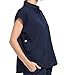 Medical Scrub Tops for Women - Mandarin Collar Soft Stretch Women’s Scrub Top, Relaxed Fit Scrub Shirts Navy Blue