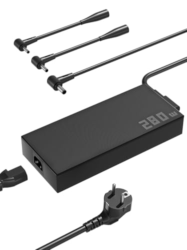 280W Chargeur pour ASUS ROG Strix G15 G16 G17 G18 Scar 15 17 Scar/Hero II, Rog Flow X16, TUF A16 F16 Zephyrus G14 G15 G16 M15 M16 S15 S17 Duo 15 16,...