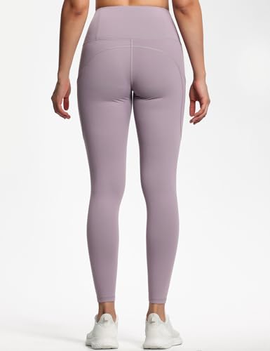 Image of THE GYM PEOPLE Thick High Waist Yoga Pants with Pockets, Tummy Control Workout Running Yoga Leggings for Women