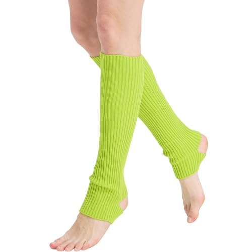 Image of Nanxson Knit Ribbed LegWarmer Women Knit Calf Accessories Leg Sleeves | Solid Neon Boot Socks,Y2K 80s Women's Lolita LegWarmer,Sports Party Yoga Dance Accessories,Winter Ankle Heap Kawaii Sock