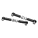 Mrisata RC Steering Link Rod Aluminum Alloy Upgraded Servo Pull Linkage Arm for MJX 14210 14209 16208 16209 1/14 Scale RC Cars 2PCS (Black)
