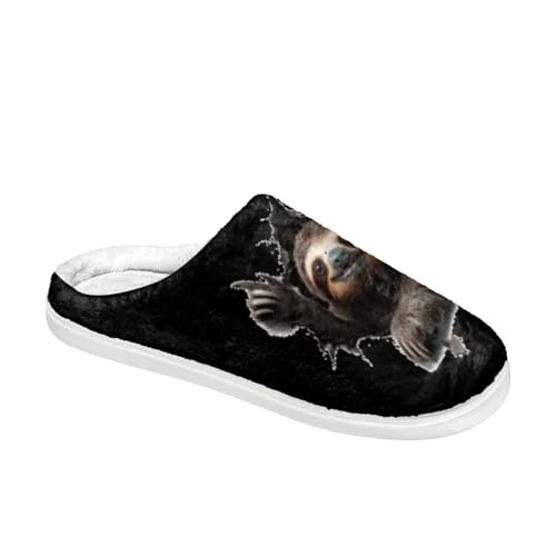 Slippers for Women Men, Soft Scuff Slipper Cozy Warm Fuzzy Slippers, Plush House Slippers Anti-Skid Slip on Shoe4