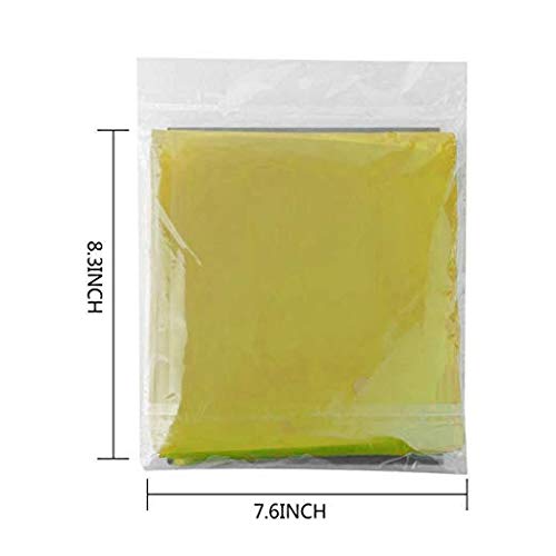 Image of V3E Kids Boys & Girls Portable PVC Lightweight Waterproof Emergency Raincoat with Hoods and Sleeves Perfect for Outdoor Activities (Yellow)-(Pack of 01)