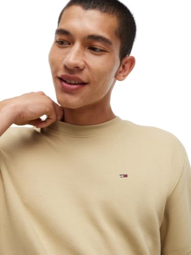 Tommy Jeans Herren TJM Reg S Flag Crew Dm0Dm20741 Pullover Sweatshirt, Beige (Sandy Beige), S – Ansicht 5