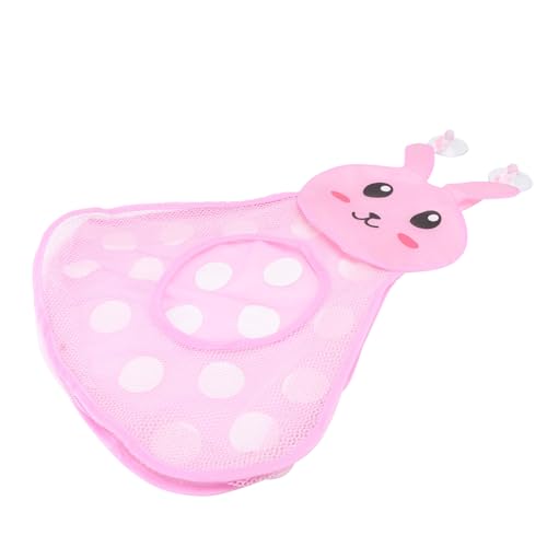 HAPINARY バスルームおもちゃ収納袋 かわいいウサギ型ベビーストレージポーチ 壁吸着式通気付き 浴室やリビングの整理整頓に