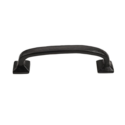 Iron Valley - (4-1/8" C2C) Modern Texture Cabinet Handle Pull - (10 Pack) - Solid Cast Iron - Thumbnail 2