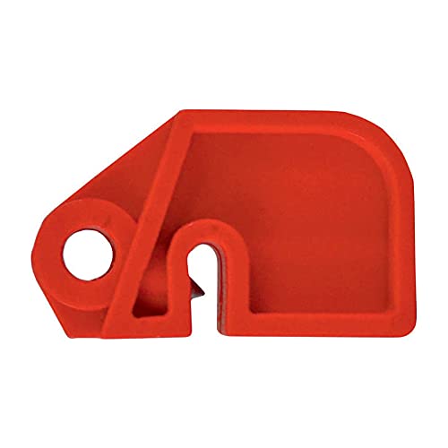 Lockout Tagout Universal Fuse Lockout, Internal Grub Screw, Fuse Holder 20-400 Amp, Clamp Size 5 x 9mm, Red