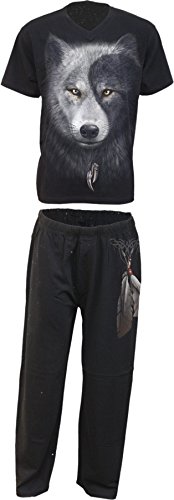 Spiral - Wolf CHI - 4Pc Mens Gothic Pyjama Set - S