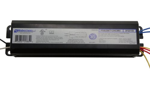 Robertson PSB296T12HOMV Ballast (3P20159) 1 or 2 Lamp Fluorescent Electronic Ballast 120277V Programmed Start for T12 HO Fluorescent Lamps between 60W-110W (F48T12/HO thru F96T12/HO) (Qty 1 ea)