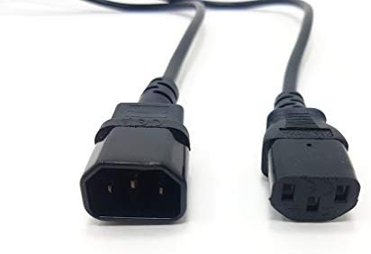 MainCore 50cm C14 to C13 Power Extension Cable (Kettle) IEC Male to Female PDU UPS Lead Cord (0.5m)