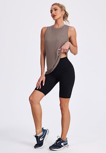 Image of Womens Workout Tank Tops Lightweight Sleeveless Shirts for Women Loose Fit Tops for Athletic Running Tennis Yoga