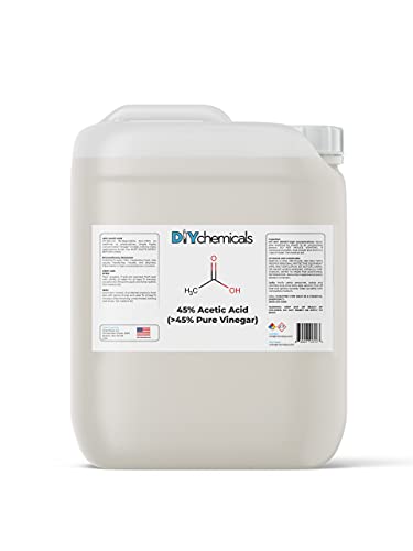 45% Acetic Acid Solution by DIYChemicals | Industrial-Grade Concentrated Formula for Rust Removal, Photographic Film Processing & Cleaning | Made in USA | 1 Pint (16 fl oz)