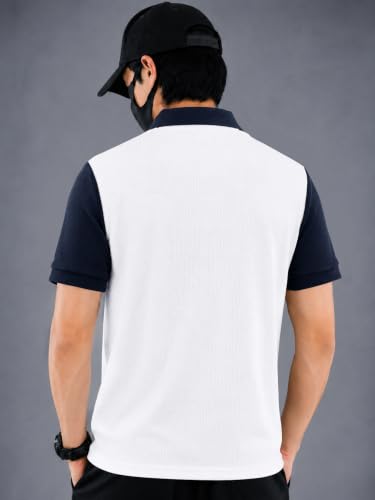Image of EYEBOGLER Premium Textured Self-Design Half Sleeve Collar Polo T-Shirt for Men || Packs Also Available